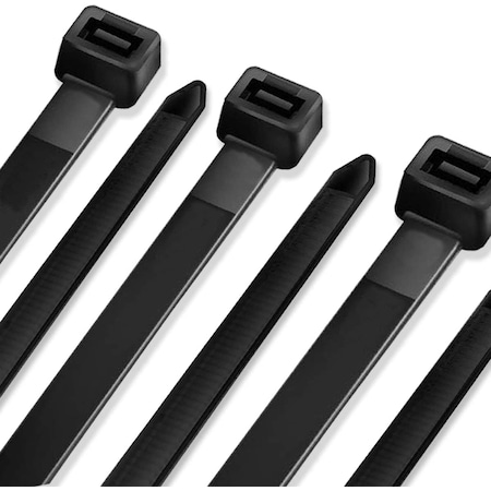 US CABLE TIES Cable Tie, 48", 175 lb, UV Black Nylon, 50 Pack CD48B50